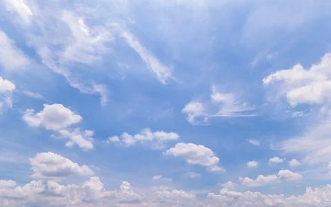 Clear blue sky background,clouds with background. Stock Photos