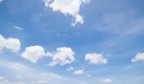 Clear blue sky background,clouds with background. Stock Photos