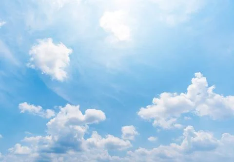 Clear blue sky background,clouds with background. Stock Photos