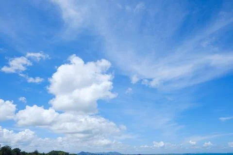 Clear blue sky background,clouds with background. Stock-Fotos