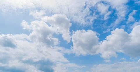 Clear blue sky background,clouds with background. Stock Photos