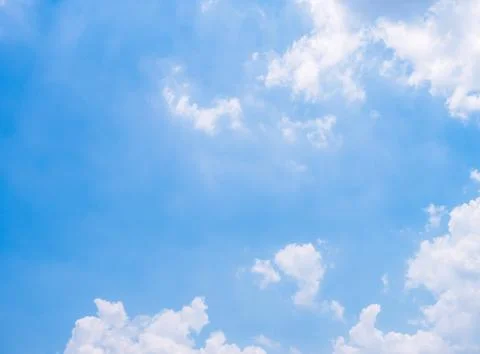 Clear blue sky background,clouds with background. Stock Photos