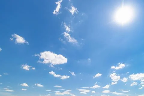 Clear blue sky background,clouds with background. Stock Photos