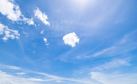 Clear blue sky background,clouds with background. Stock Photos