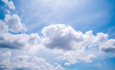 Clear blue sky background,clouds with background. Stock Photos