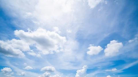 Clear blue sky background,clouds with background. Stock Photos