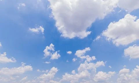 Clear blue sky background,clouds with background. Stock Photos