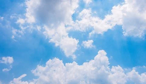 Clear blue sky background,clouds with background. Stock Photos