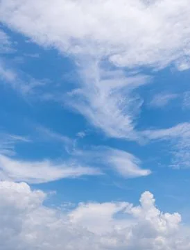 Clear blue sky background,clouds with background. Stock Photos