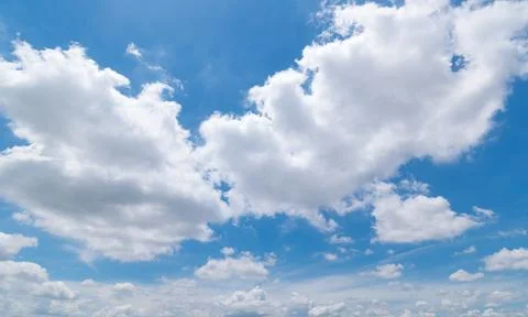 Clear blue sky background,clouds with background. Stock Photos