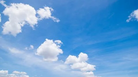 Clear blue sky background,clouds with background. Stock Photos