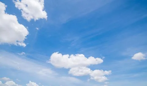 Clear blue sky background,clouds with background. Stock Photos