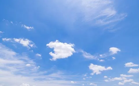 Clear blue sky background,clouds with background. Stock Photos