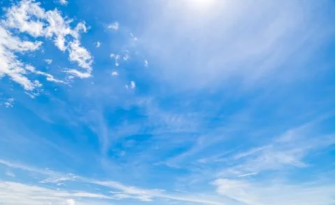 Clear blue sky background,clouds with background. Stock Photos