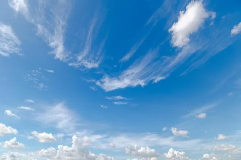 Clear blue sky background,clouds with background. Stockfoto's