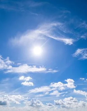 Clear blue sky background,clouds with background. Stock Photos
