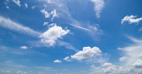 Clear blue sky background,clouds with background. Stock Photos