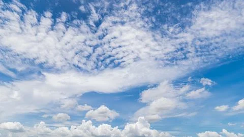 Clear blue sky background,clouds with background. Stock Photos