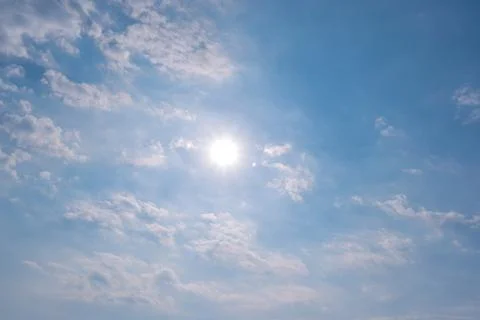 Clear blue sky background,clouds with background. Stockfoto's