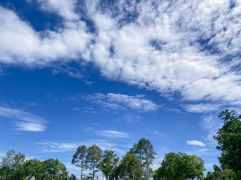 Clear blue sky background,clouds with background. Stock Photos
