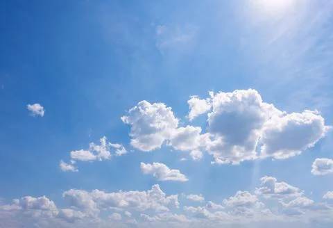 Clear blue sky background,clouds with background. Stock Photos