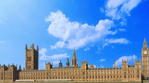 Clear Blue Sky Building, House Stock Video Video stock 288036656