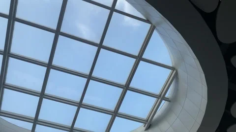 Clear Blue Sky with Celestial Orb and Cloud Pattern Stock Footage 248602182