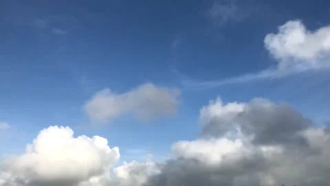 Clear blue sky with cloud movement Stock Footage 220759914