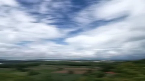 Clear Blue Sky with Cloud scape, Defocused Stock Footage 117967939