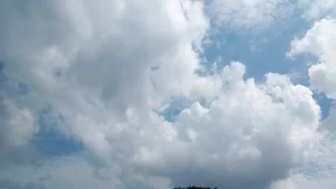 Clear Blue Sky with Clouds Stock Footage 318814816