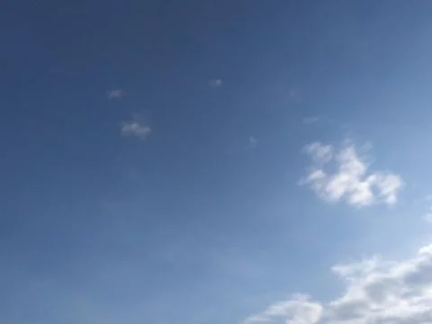 Clear Blue Sky with Clouds on One Side Stock Photos
