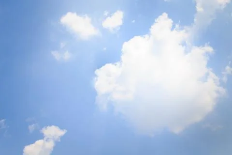 Clear blue sky with clouds Stock Photos