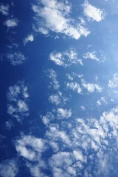 Clear blue sky with clouds. 스톡 사진