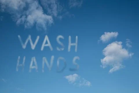 Clear blue sky with clouds. Stock Photos