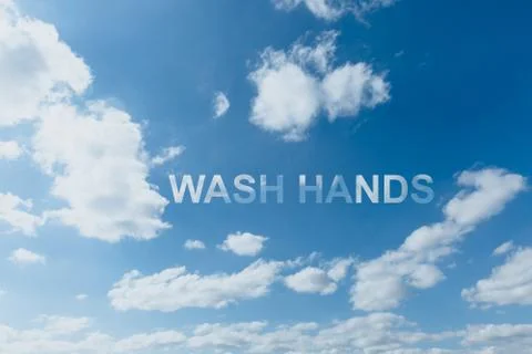 Clear blue sky with clouds. Foto stock