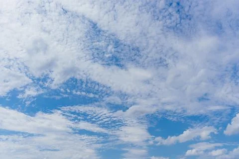 Clear Blue Sky with Clouds Stock Photos
