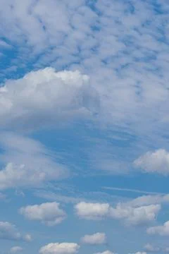 Clear Blue Sky with Clouds Stock Photos