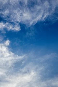 Clear Blue Sky with Clouds 스톡 사진