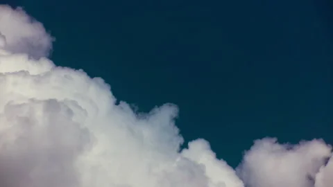 The clear blue sky is covered with thick clouds. Time laps. Stock Footage 142079049