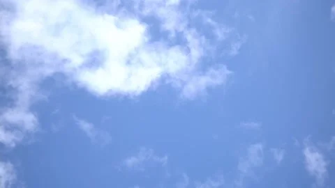 Clear blue sky, with little clouds Stock Footage 157642167