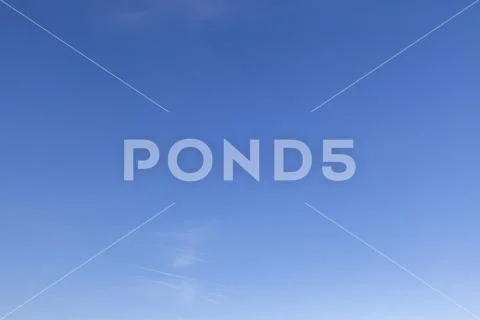 Clear blue sky with a little white cloud 0630 Stock Photos