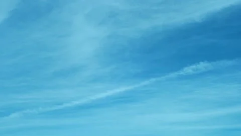 Clear Blue Sky, Ozone Layer, Cirrus Light White Clouds on a Sunny Day in Good Su Stock-Footage 221080505