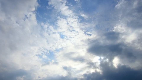 Clear blue sky with plain white cloud. Stock-Footage 109604764