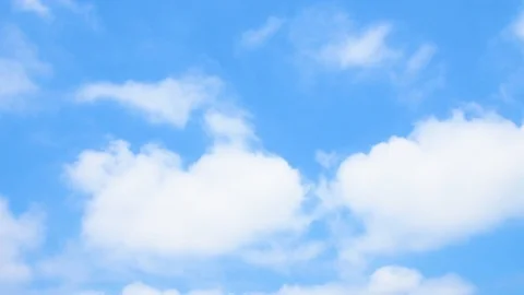 Clear blue sky with plain white cloud. Stock-Footage 109608414