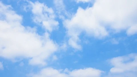 Clear blue sky with plain white cloud. Stock-Footage 109608568