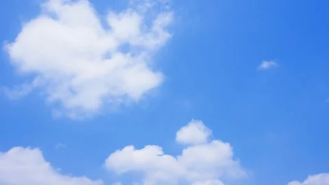 Clear blue sky with plain white cloud. Stock-Footage 109609346