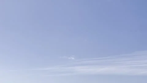 Clear Blue Sky With Soft Clouds For Minimal Nature Background Video Length Stock Footage 334871806