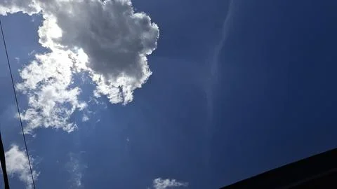 Clear Blue Sky with Soft White Clouds Background, Blue Sky with White Cloud Stock Photos