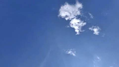 Clear Blue Sky with Soft White Clouds Background, Blue Sky with White Cloud Stock Photos