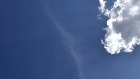 Clear Blue Sky with Soft White Clouds Background, Blue Sky with White Cloud Stock Photos